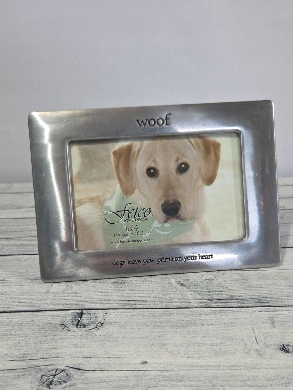 Fetco Silver Polished Dog 4x6 Photo Frame